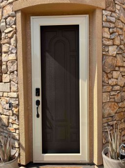Full View Security Door in Beige