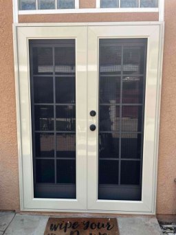 Entryway With Beige Security Screen Door Upgrade