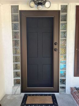 High-Security Bronze Door Installed