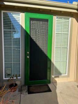 Green Centurion Security Door Installed