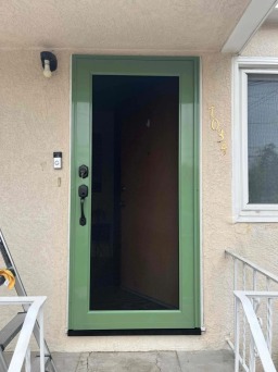Security Screen Door in Green