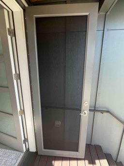 Sleek Gray Full View Security Door in your homes
