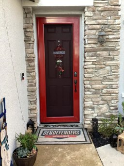 Full View Security Door With Red Finish