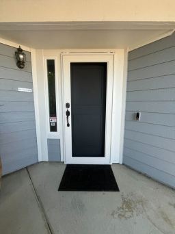 White Centurion Security Door Installed