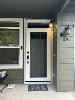 Clean White Full View Security Door