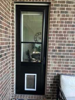 Storm Doors With Sleek Black Finish