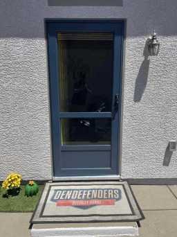 Blue Glass Storm Door Installed