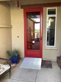 Red Glass Storm Doors Installed