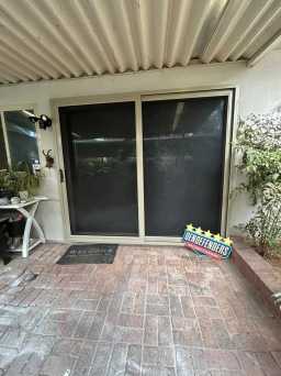 Full View Patio Security Door in Beige
