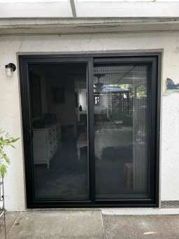 Full View Black Patio Security Door