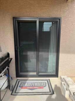 Patio Security Door With Bronze Frame