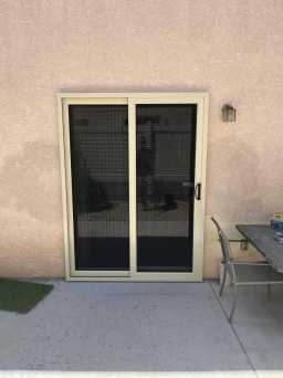 Sliding Security Door With Desert Sand Frame
