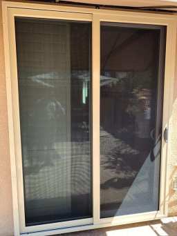 Security Sliding Screen Door in Desert Sand