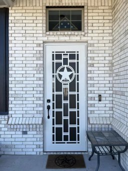 Beige Titan Security Screen Door Installed