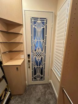 Security Door With Designs in Beige Titan Style