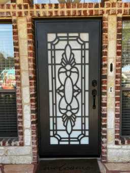 Black Titan Security Screen Door With Designs