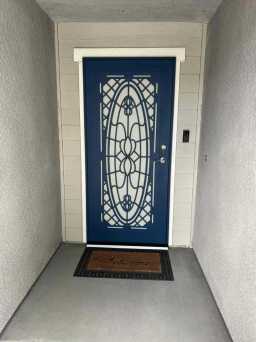Titan Security Screen Door in Blue
