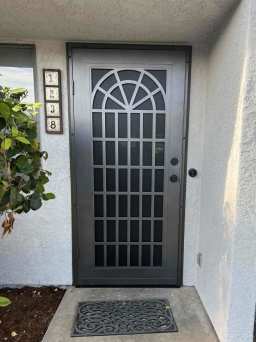Decorative Titan Security Screen Door in Charcoal