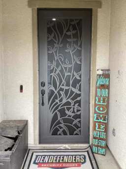 Titan Door in Charcoal With Design