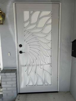 Gray Titan Security Screen Door