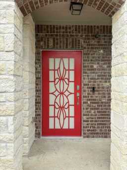 Decorative Red Titan Security Screen Door