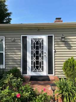 Titan Door in White Installed With Custom Style