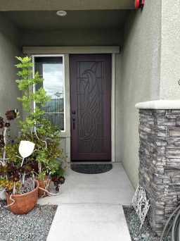 Decorative Security Door in Wineberry Finish