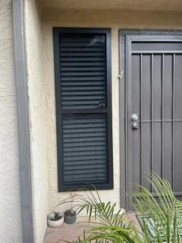 Bronze Security Window Screens Installed