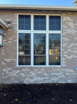 Full View White Security Window Screens Installed