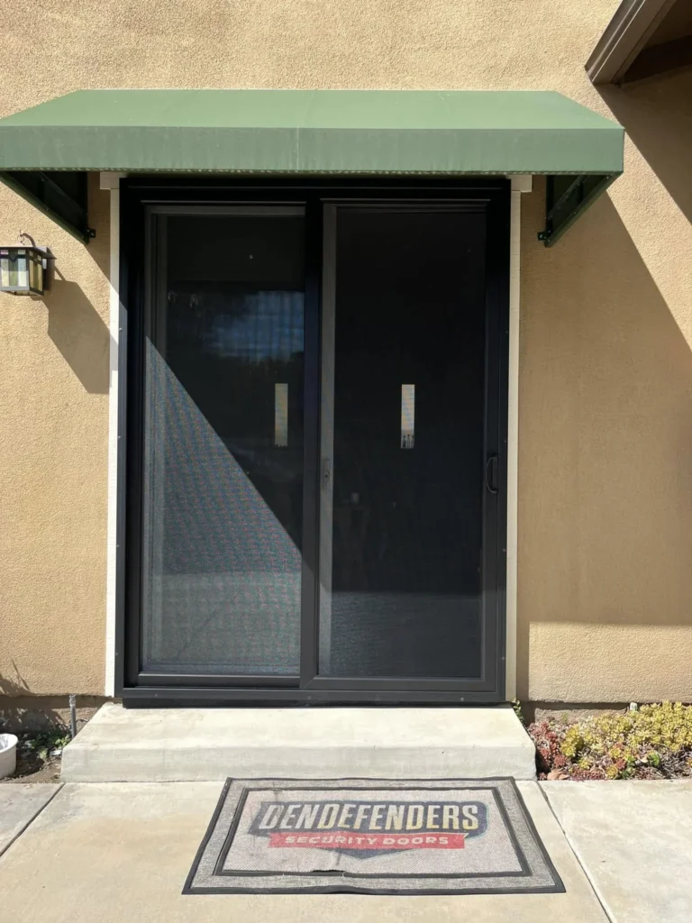 Anodized Bronze finish Sliding security door as featured in Northern California